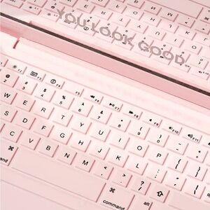 Glossier Pink Laptop-Style Mirror with Pouch